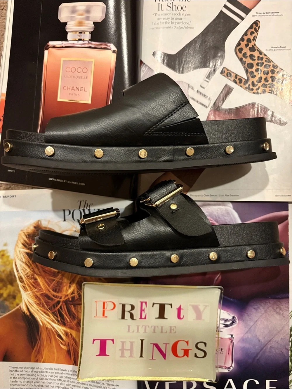 BCBGeneration “Bamba” black platform sandal; size 8;NWOT